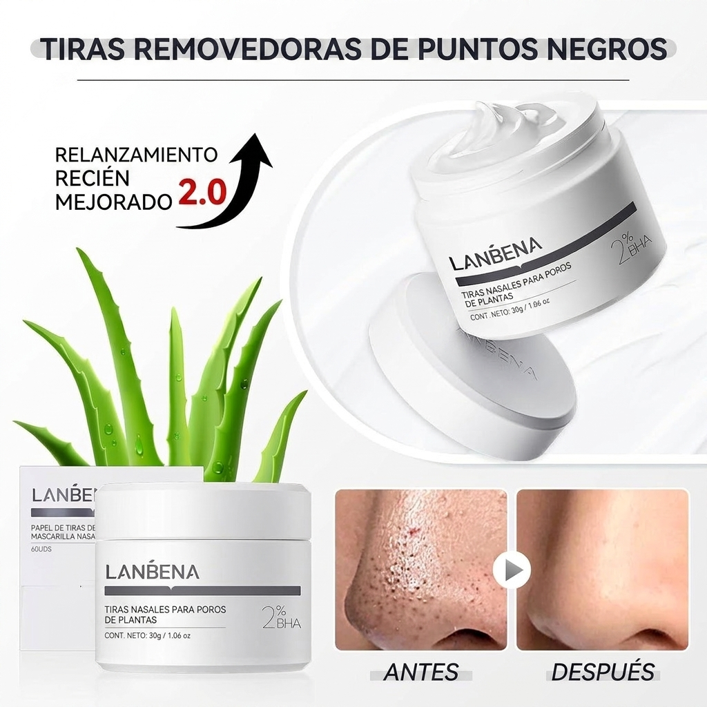 Lanbena removedor puntos negros + 60pcs