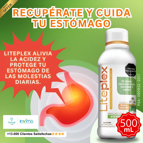 LITEPLEX 🌿 Tratamiento para la Gastritis, reflujo y acidez