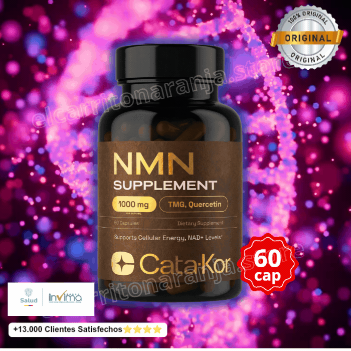 NMN Cata-Kor - NAD Resveratrol Suplemento con Quercetina