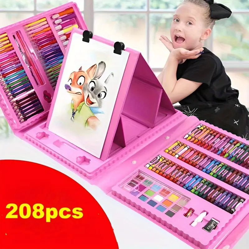 MALETA DE ARTE 208pzs - Organización y Limpieza Fácil en un Solo Set de Arte para Niños