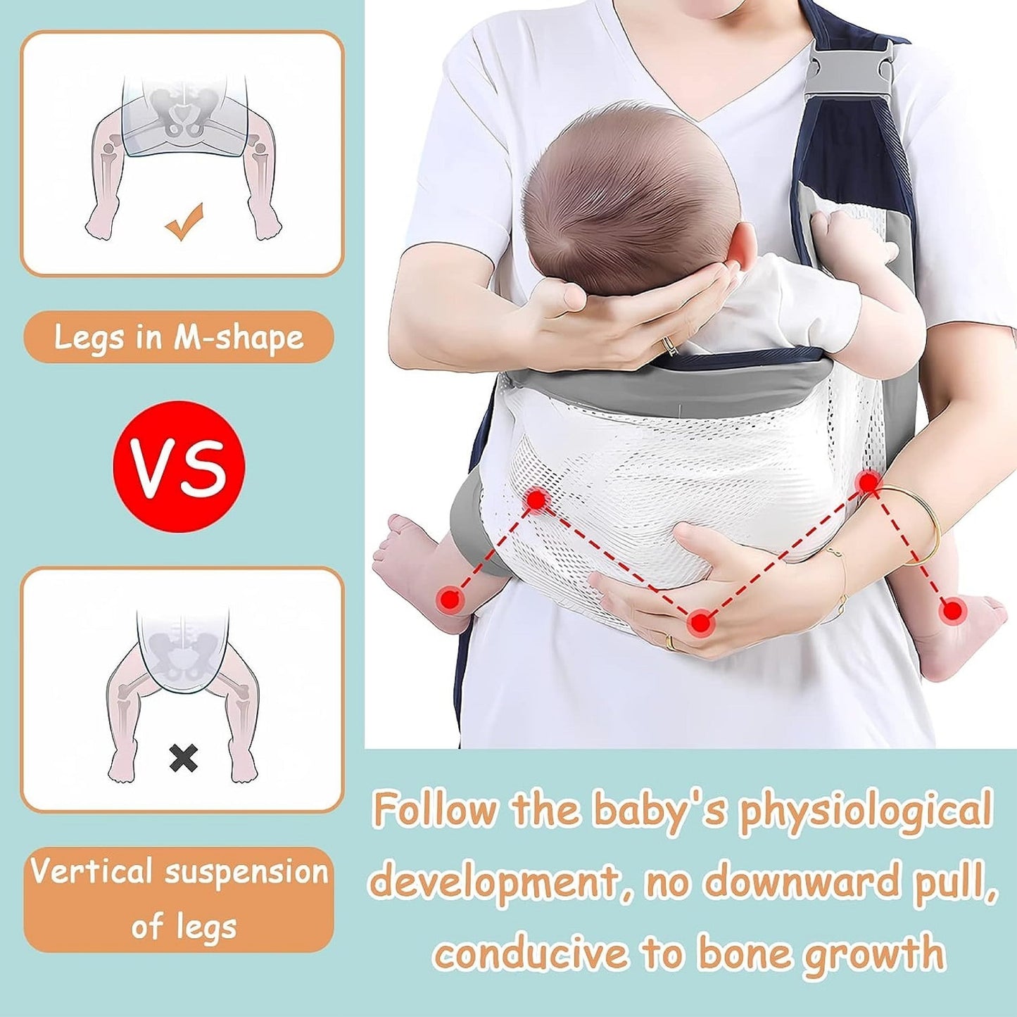 Portabebés Ergonómico – Comodidad, Vínculo y Libertad en un Solo Abrazo 🤱