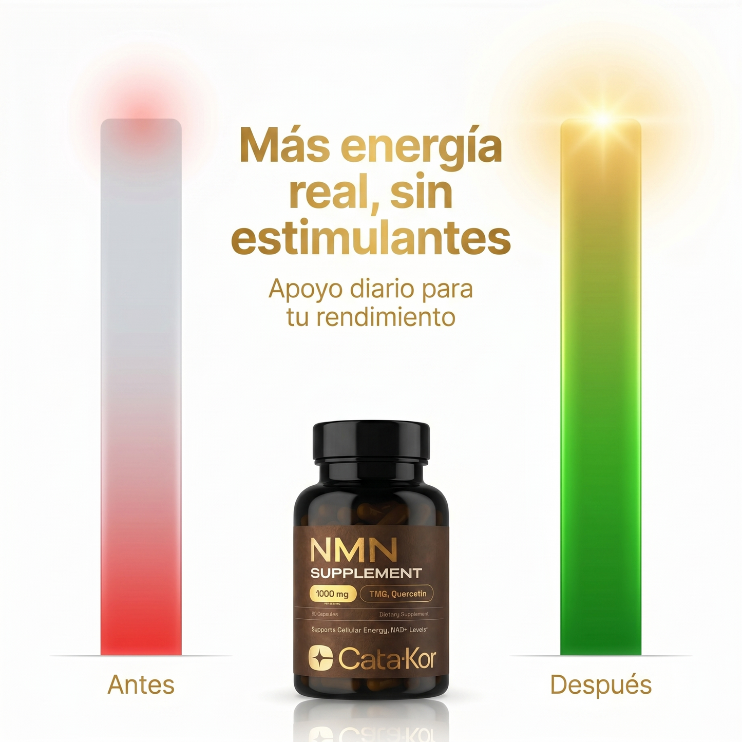 NMN Cata-Kor - NAD Resveratrol Suplemento con Quercetina