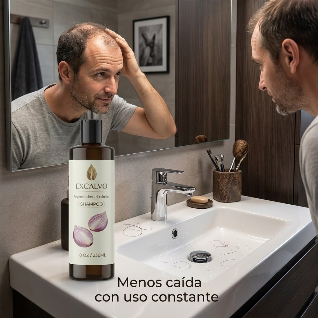 EXCALVO -Shampoo diseñado para fortalecer y estimular el crecimiento