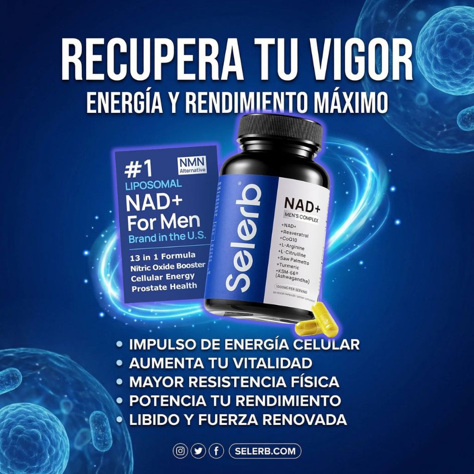 Nad+ Selerb Men´s Complex🔥Deseo, potencia, tamaño y energía masculina total