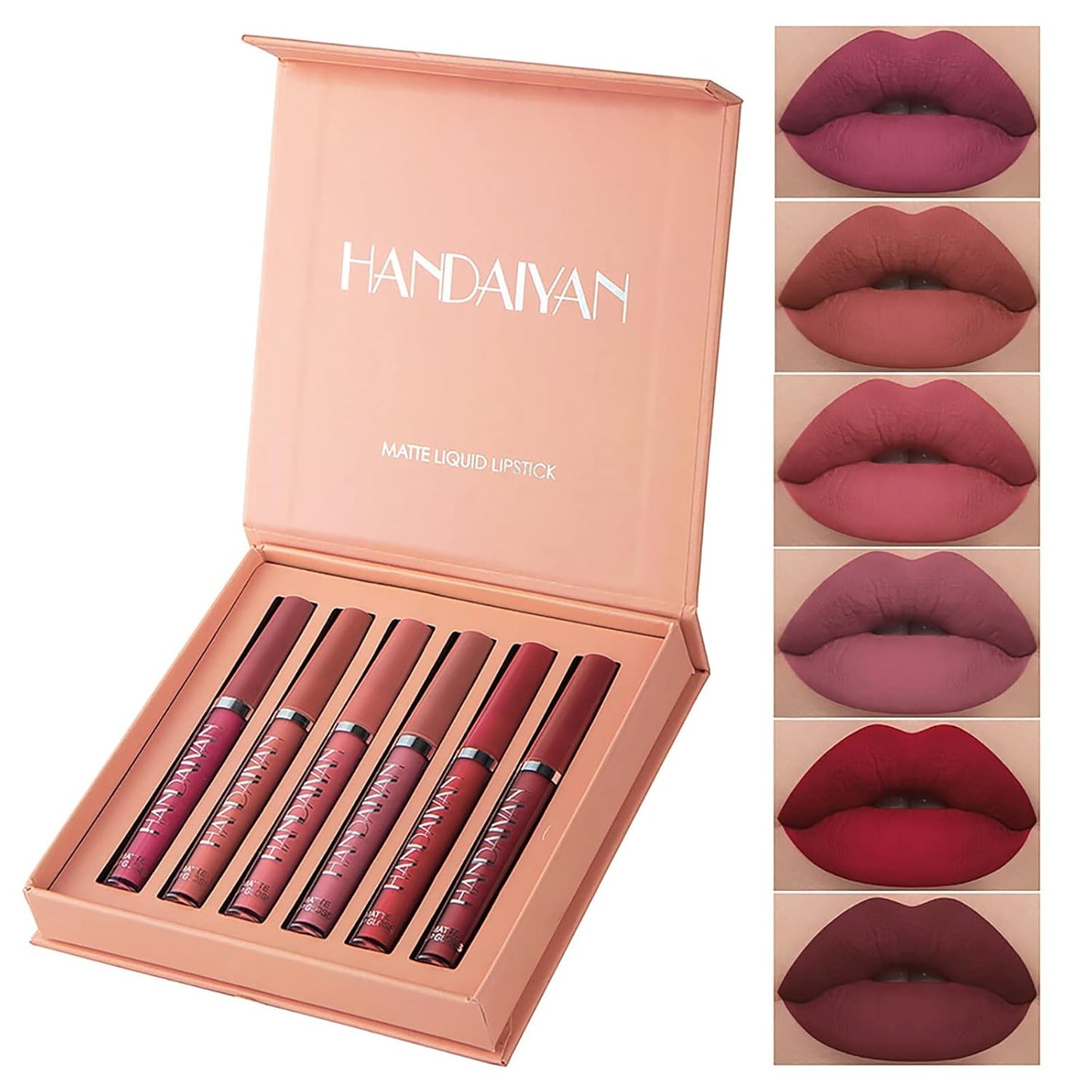 Tus labios deberían durar más que tu café 💋☕ SET LABIALES x6 HANDAIYAN