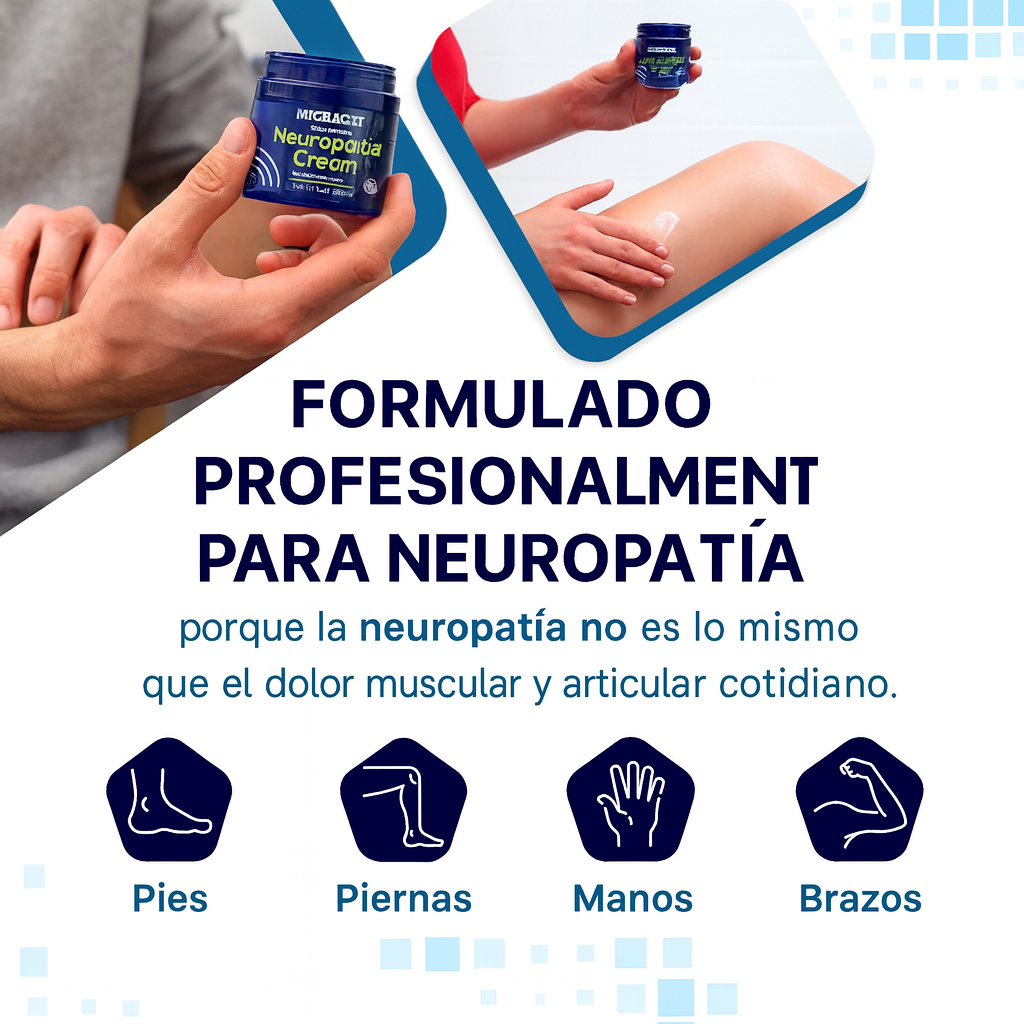 Alivio real para la neuropatía… sin ardor, sin mentol y sin irritación. 🌿