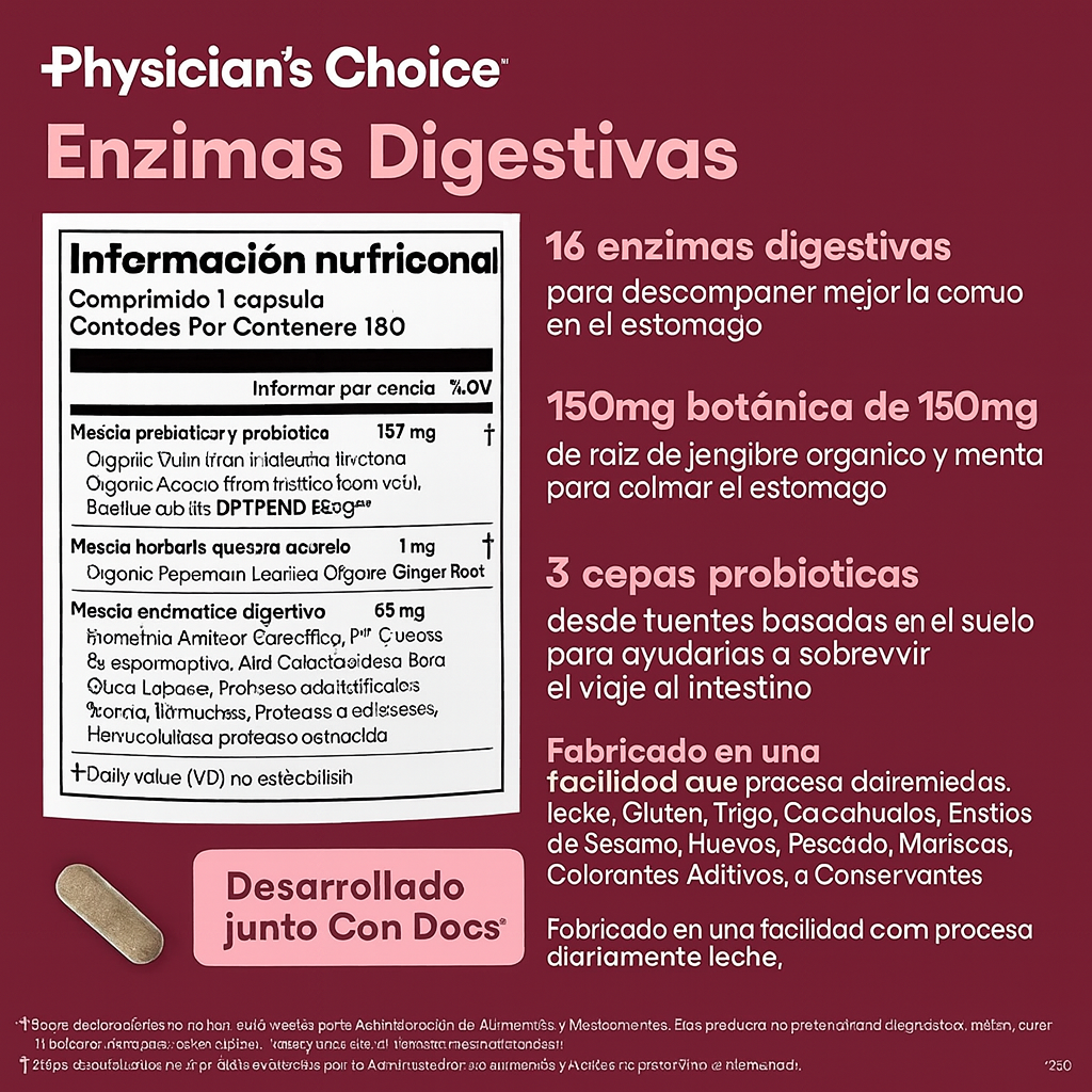 DIGESTIVE ENZIMES ⚡Desbloquea tu mejor digestión en cada comida 💚