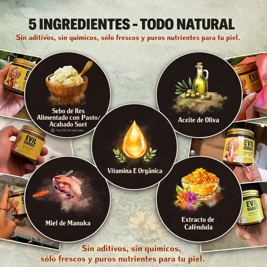 EVIL GOODS 🧴¡Hidratación profunda que repara la piel desde la primera aplicación!