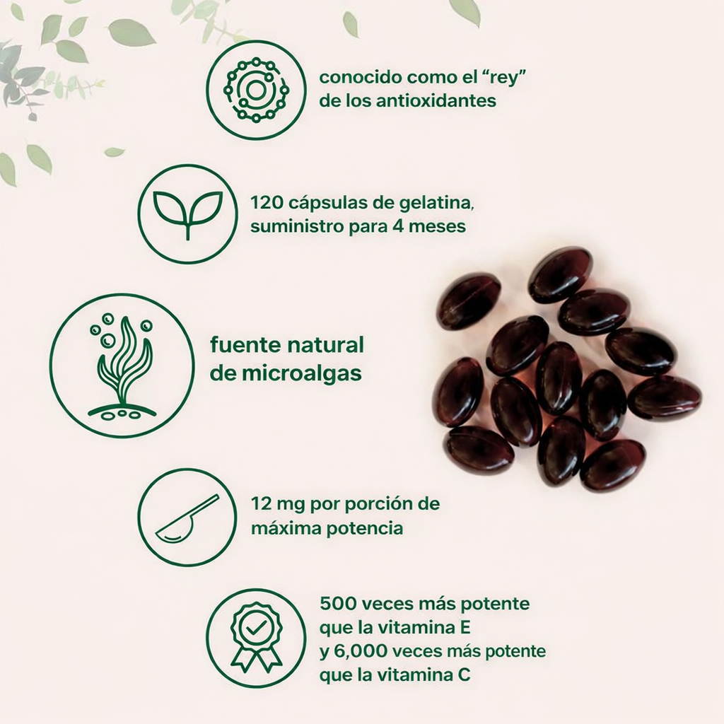 ASTAXANTINA - EL REY DE LOS ANTIOXIDANTES🔴 6,000 veces más potente que la Vitamina C 🍊