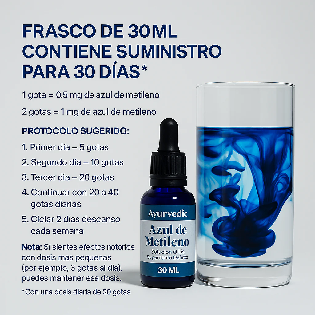 Protocolo de uso Azul de Metileno 30ML