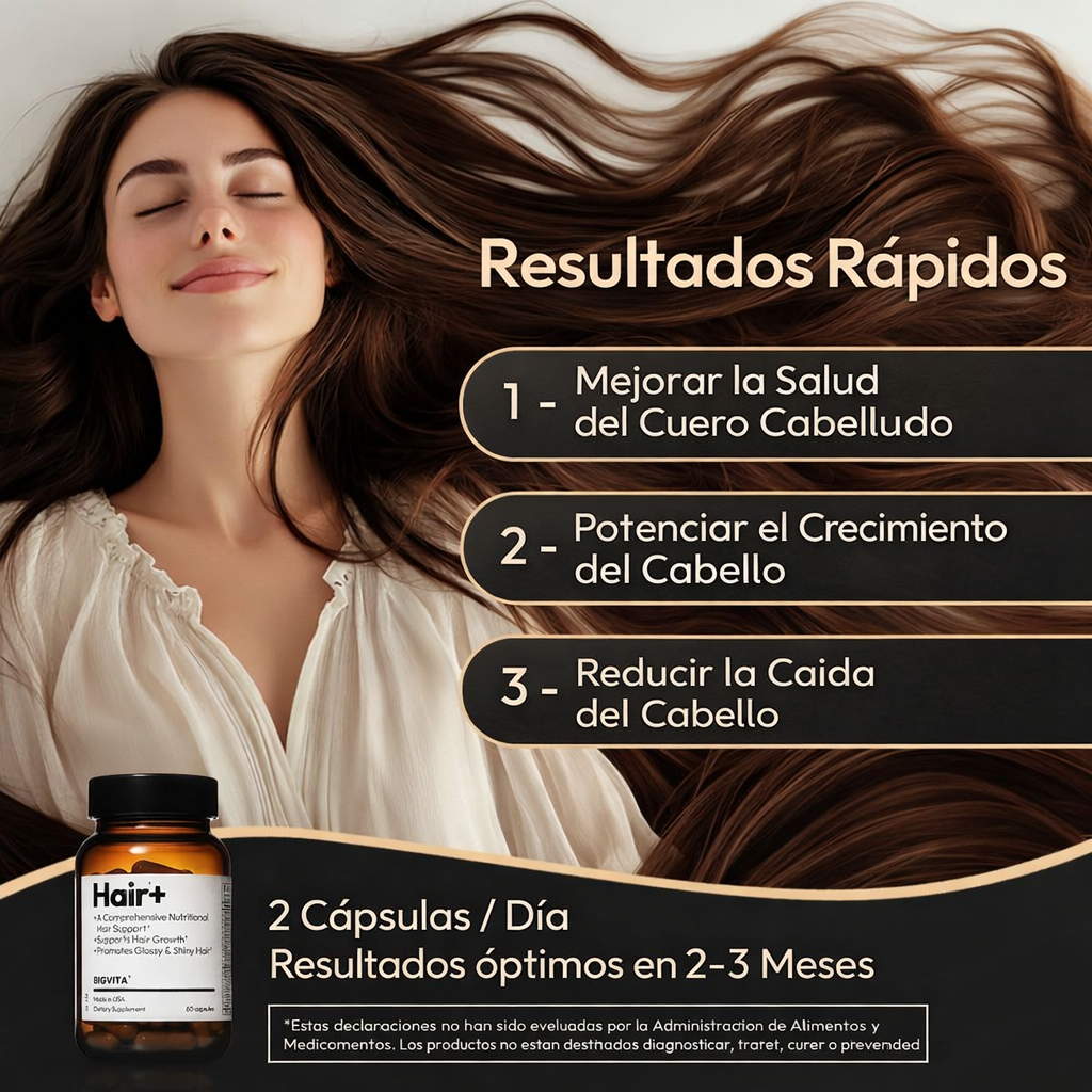 HAIR+ BIGVITA ✨ Recupera un cabello más grueso, lleno y fuerte desde la raíz