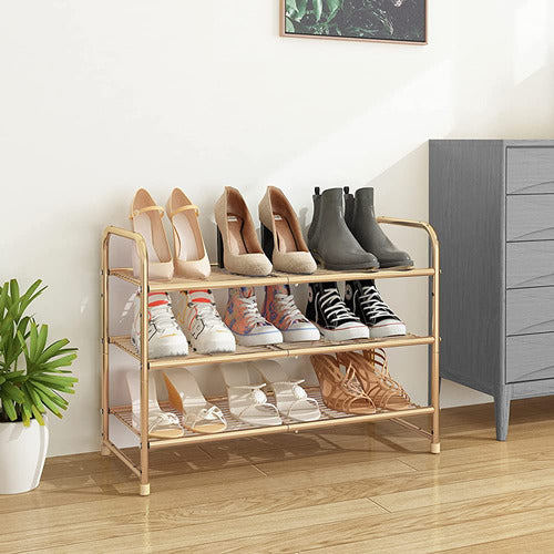 Zapatero Apilable Simple De Tendencia De 3 Niveles, Organiza