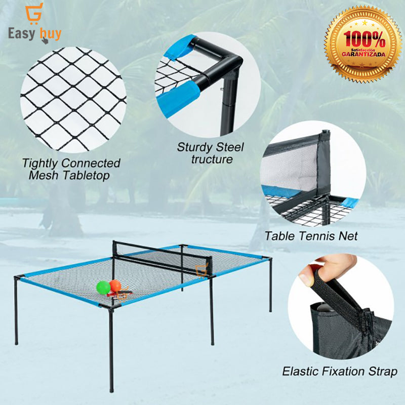 🏓 Mesa De Juegos Beer Pong Portable 2 En 1 Facil De Instalar🤪 
