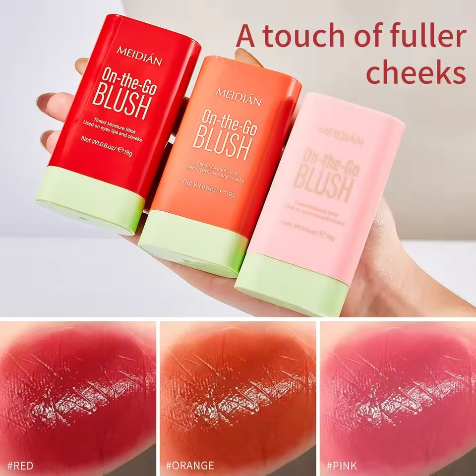 BLUSH STICK💗 Rubor 3 en 1: Color Natural en Segundos para Rostro, Labios y Contorno 💄70% DST SEGUNDA REFERENCIA👇