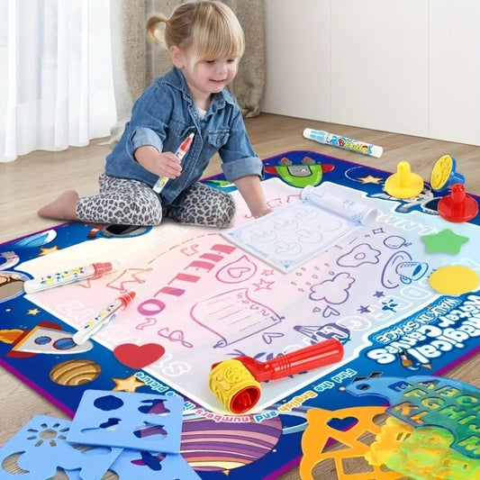 MAGICA ALFOMBRA ¡Arte sin Límites! Tapete Reutilizable, Limpio y Práctico para Pintar con Agua 🎨✨