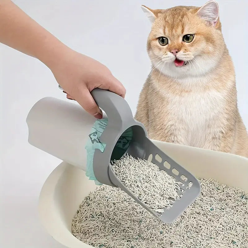 🌟 RECOGEDOR DE ARENA DE GATO + OBSEQUIO - ¡Bolsas Con Aromas! 🎁 🌟