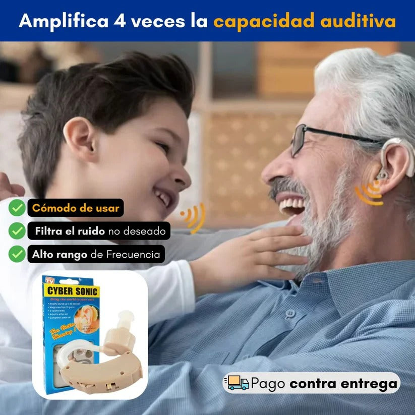 CYBER SONIC🔊 Escucha Claro, Vive Mejor – Audífono Discreto y Potente para tu Día a Día